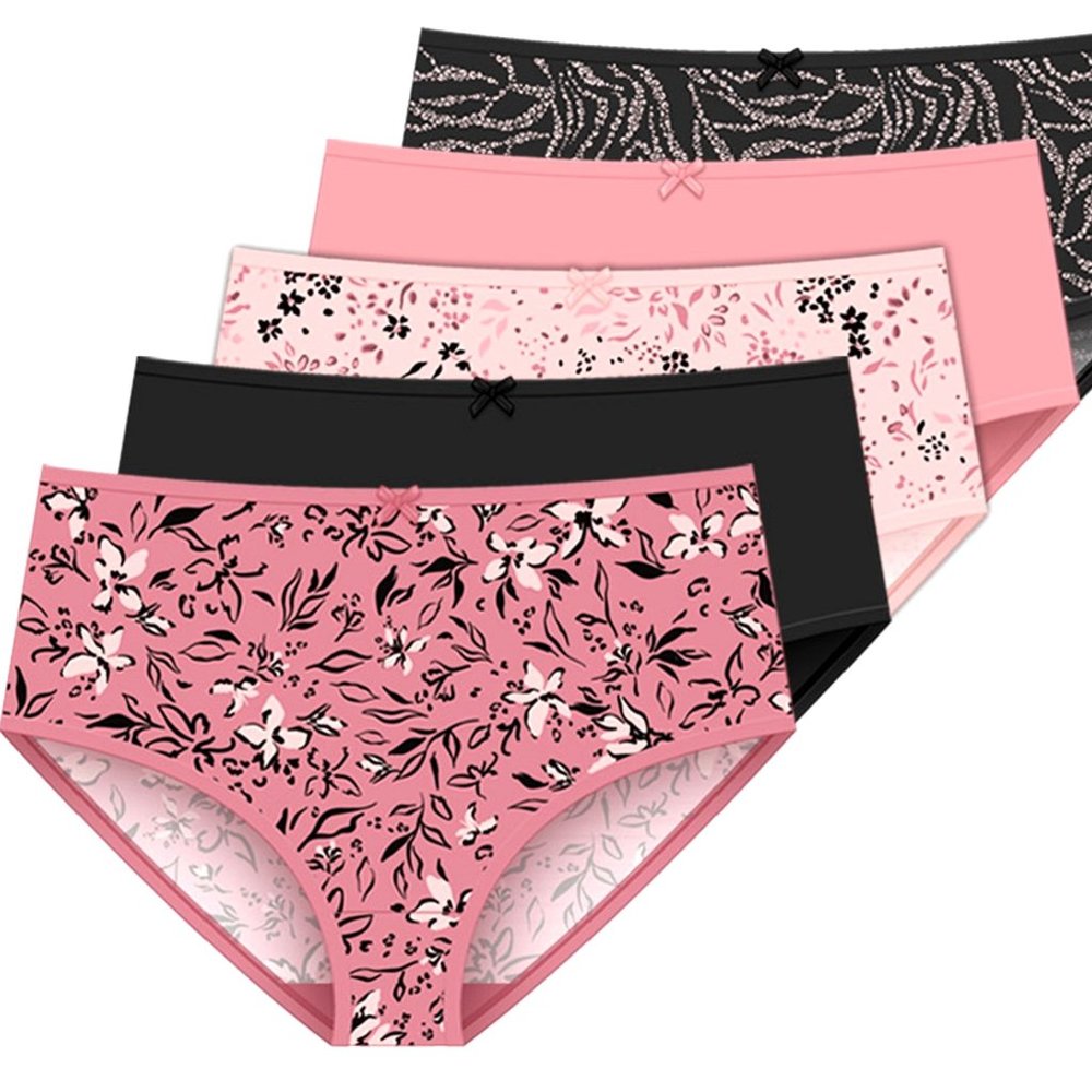 Delta Burke Women's Stretch Microfiber Brief Panties 5-Pack